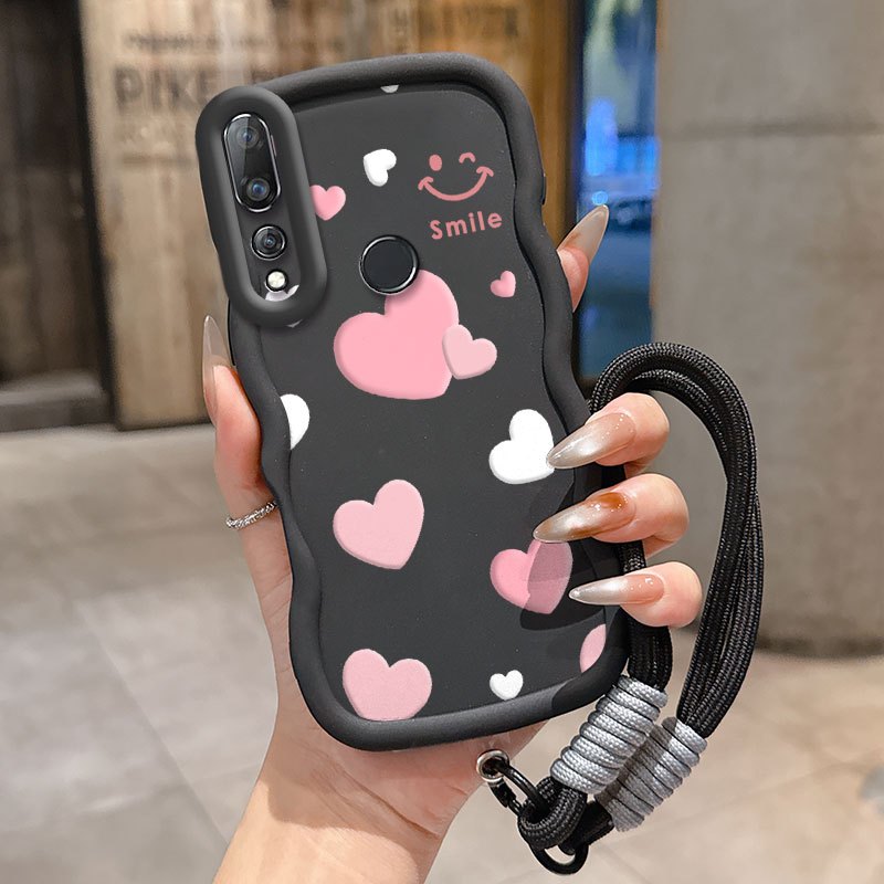 TEMU Étui téléphone : P30 en matériau flexible, - et avec lanière pour P30 Lite