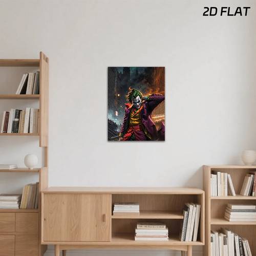 2d płaski, wb obraz na ścianę - kultowy , dramatyczny motyw nocnego miasta, jednostronny design, dostępne różne rozmiary do salonu i sypialni, licencjonowana dekoracja z postacią a