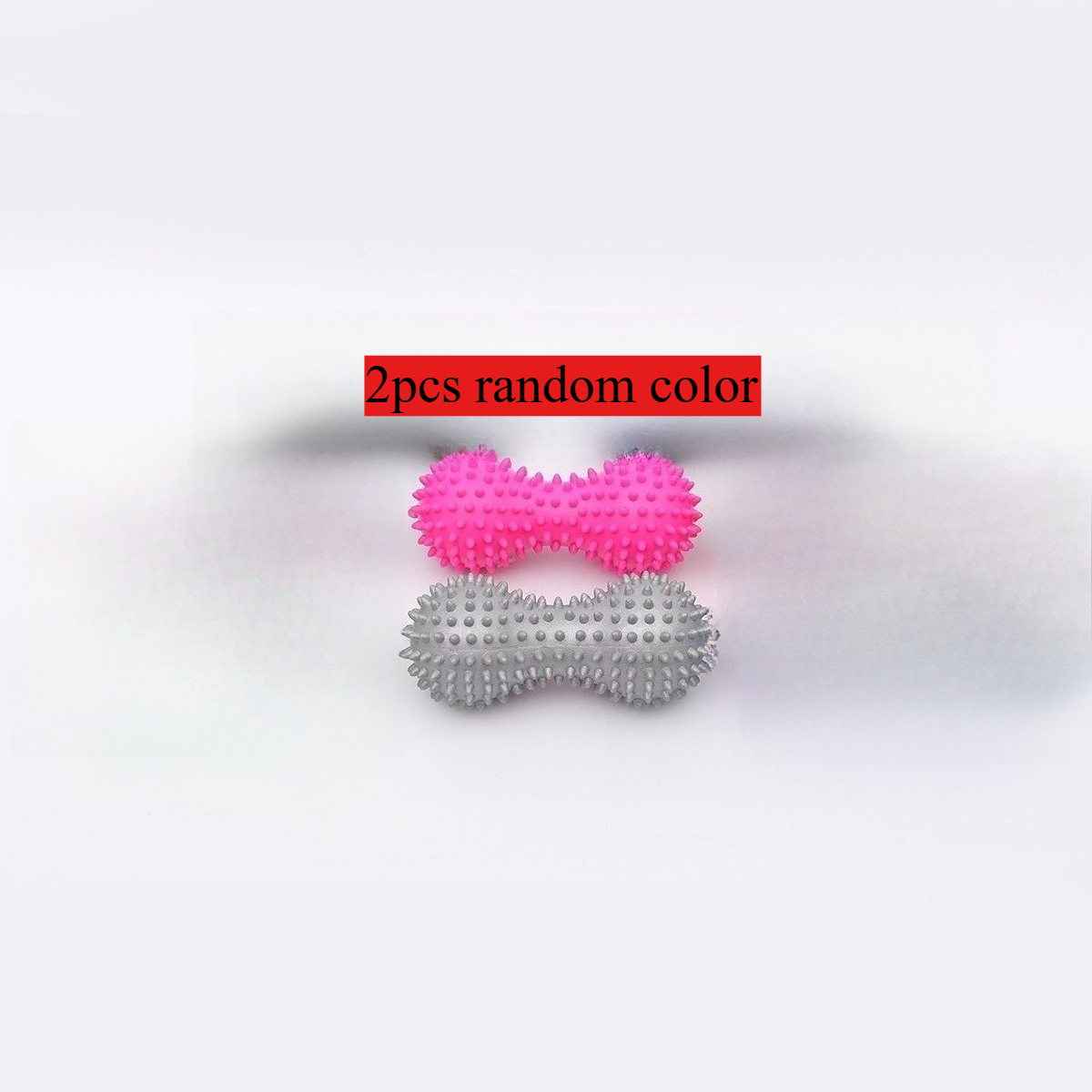 Image of 2pcs Random Color Practical Peanut Shaped Massage Yoga Ball For Muscle Relaxation And Fitness Simple Fascia Ball