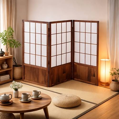 3pcs solid wood folding screen traditional japanese new chinese style lattice partition for living room and entrance privacy