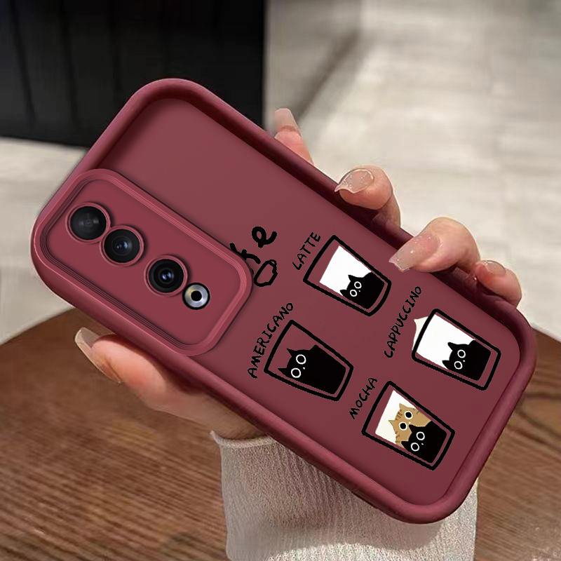 TEMU Phone Case: Cartoon Cute Black Cat And Pattern Phone Case Suitable 90 5g Soft Tpu Shockproof Shell, Gift For Men And Women, Full Coverage