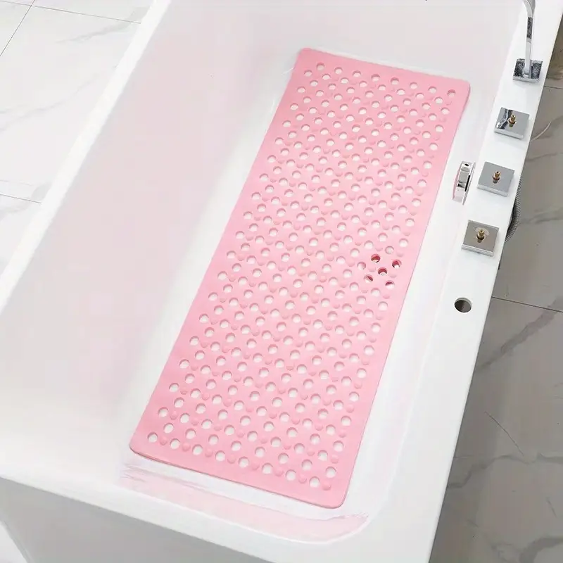 39 x 16 extra long non slip bath mat pvc bathtub mat soft shower floor mat with drain holes Product details 8