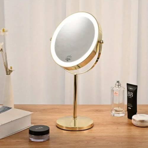 1x 10x led vanity mirror with 3 light rechargeable usb double sided magnifying mirror portable for bathroom dorm room travel high definition glass valentine day no fragrance