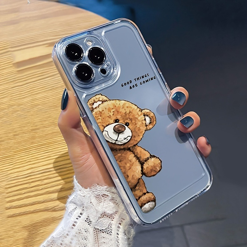 TEMU per telefono con orsetto spaziale, adatta per iPhone 11, 12, 13, 14, 15, 16, , 15, 14, 13, 12, 11 , XS, XR, X, 7, 8 , SE, 12, 13 , adatta di