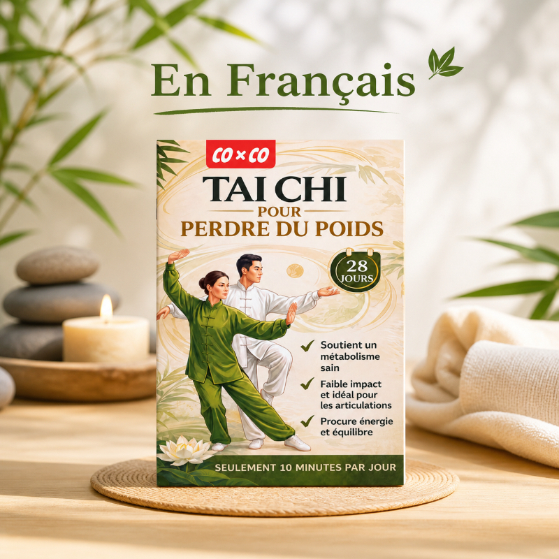 TEMU Livre de de poids Tai Chi français, guide de pour débutants, exercice de Tai Chi de 10 minutes, faible impact sur les articulations, manuel