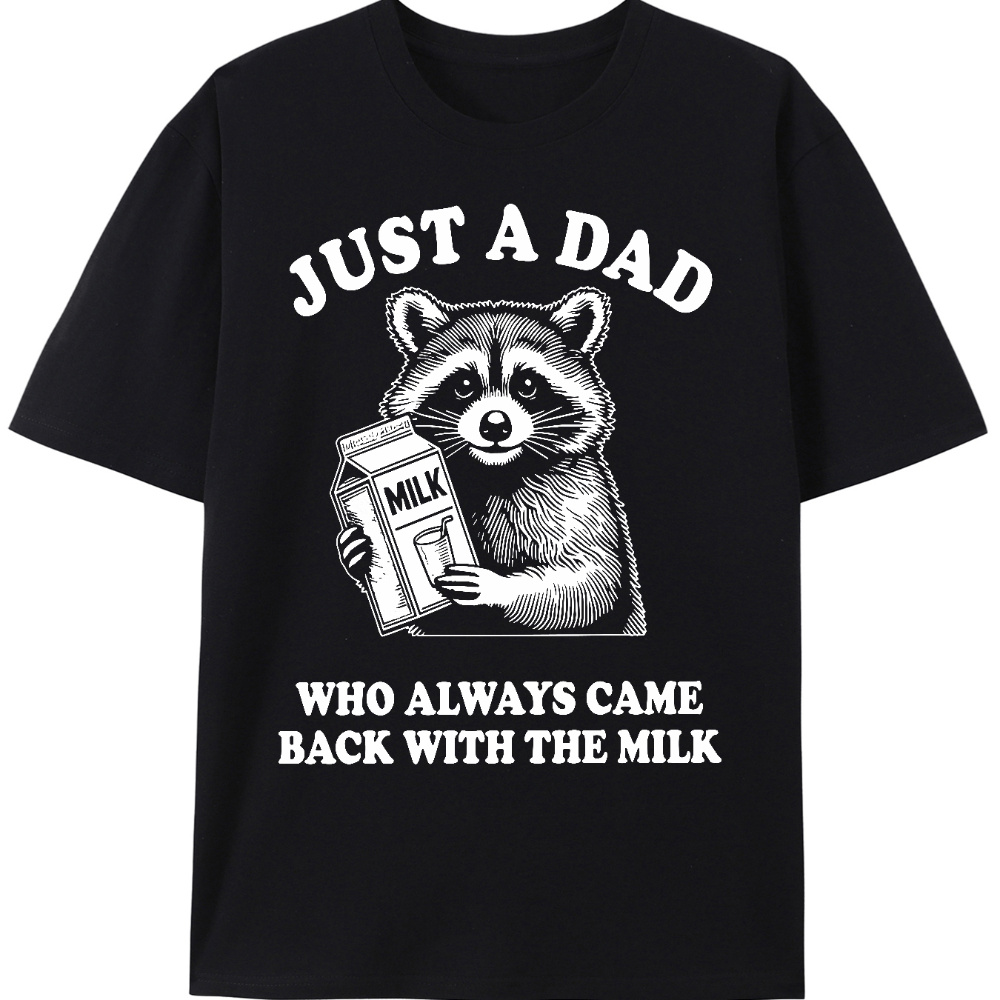 

Men's "just A Dad" Graphic T-shirt - 100% Cotton, Relaxed Fit, Short Sleeve, Round Neck - Humorous Father's Day Gift, Casual Wear, Shirt