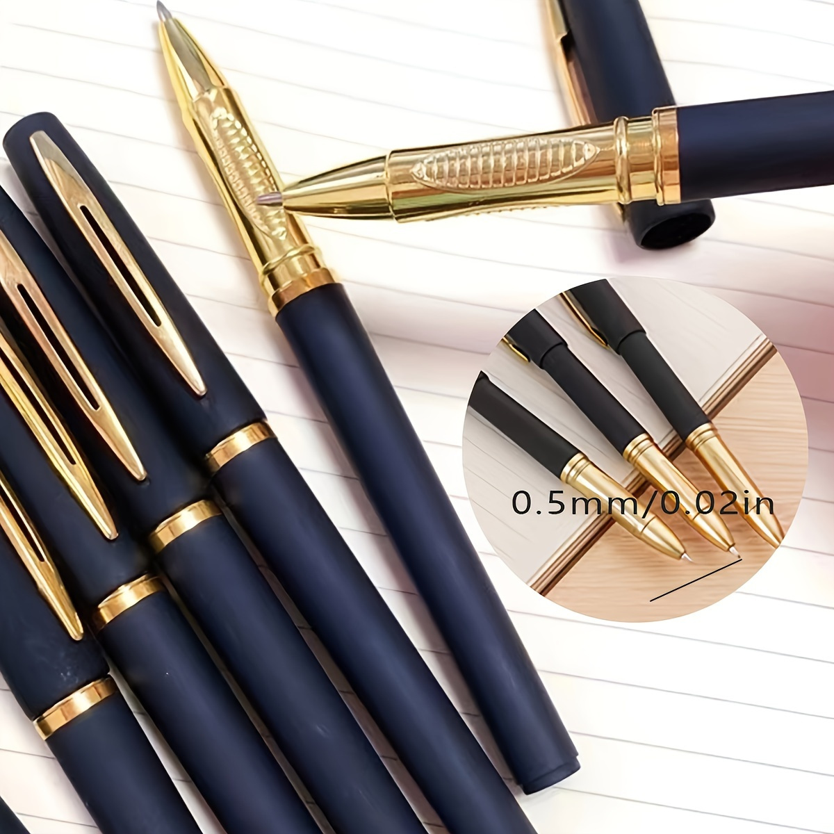 

3/5pcs Stylos gel noirs à -, légers le , les et les examens