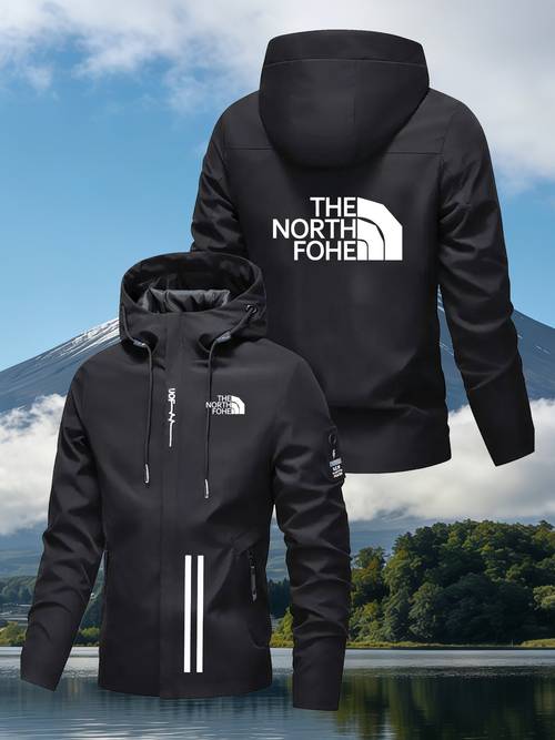 nueva chaqueta cortavientos con capucha para hombre – ropa de abrigo , cortavientos y resistente al | con estampados de moda, diseño de múltiples bolsillos, lavable a máquina, adecuada para desplazamientos , deportes , senderismo – estilo casual para y