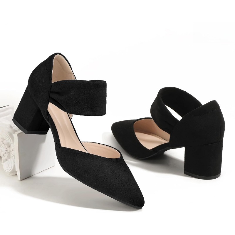 ladies dress shoes black low heel sold on Temu United States colour-group:red