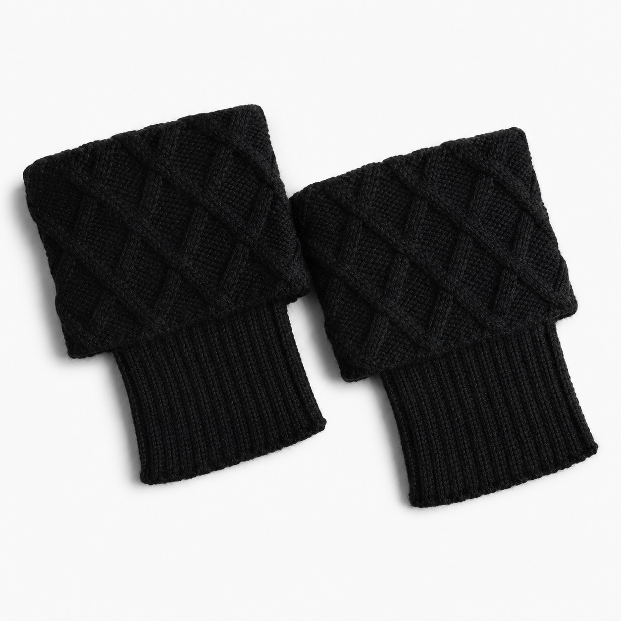TEMU 1 paire de chaussettes-mi-bas pour femme à motif de bretzels, chaussettes plissées de couleur unie, bottes chaudes d'automne et d'hiver,