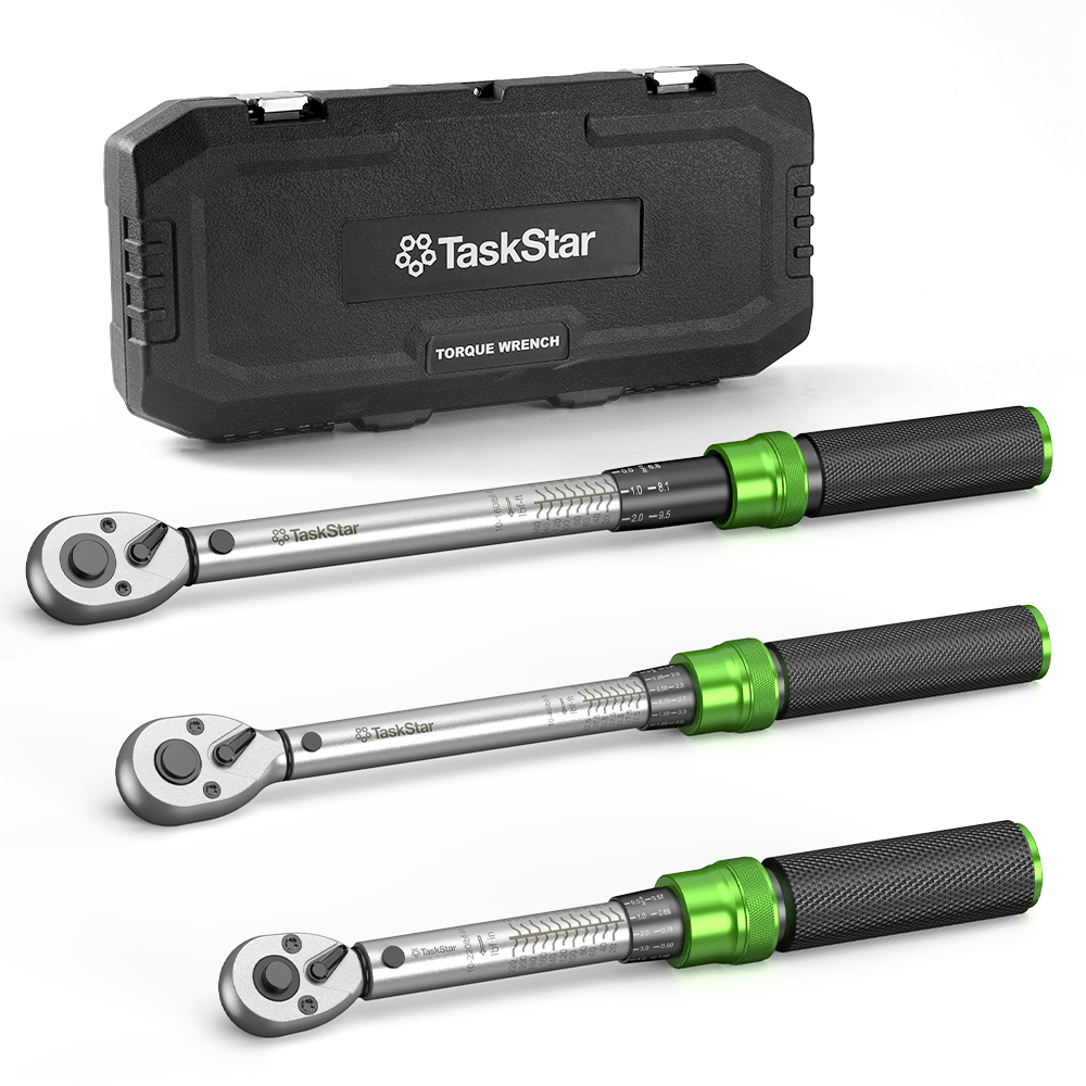 TEMU 0-220n.m Torque Wrench Set: 1/4 3/8 1/2-inch Torque Wrench, 10-160in.lb, 10-45ft.lb, 10-220ft.lb With Adapters, - 3% Accuracy, 72-tooth