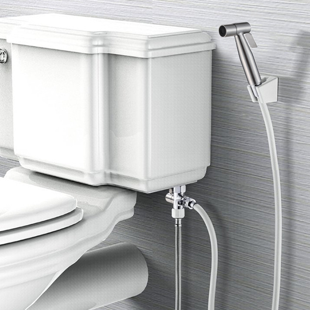 E-shop Edelstahl-Handbrausehahn, Edelstahl-Bidet-Dusche, Hygienische Dusche, Hand-Bidet-Sprühkopf-Set, Badezimmer-Bidet-Sprühkopf-Set,