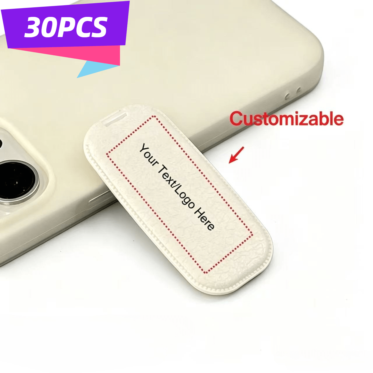 TEMU 30pcs Support de bague de téléphone personnalisable avec , support de téléphone imprimé avec /logotype personnalisé, support de téléphone