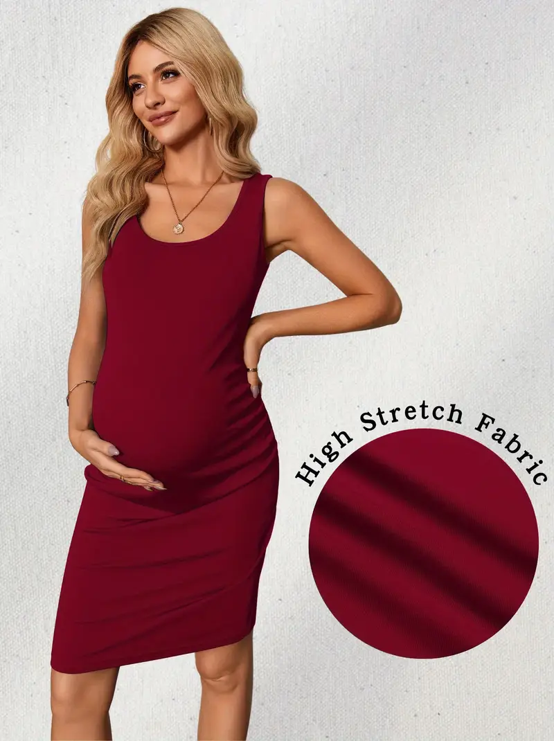 womens maternity sleeveless dress summer dress side pleated - Temu womens maternity sleeveless dress summer dress side pleated - Temu