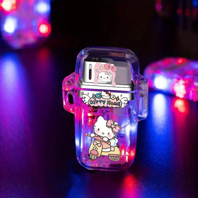 cute lighter windproof jet flame reusable cartoon butane lighter for girls gift no built in butane gas outdoor lighting design accessory portable design novelty lighter flame lighter anime fans collectors item Product details 2