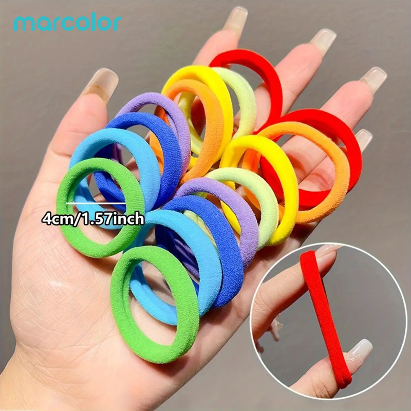 32pcs Soft Gradient Hair Tie Set with Clear Storage Case