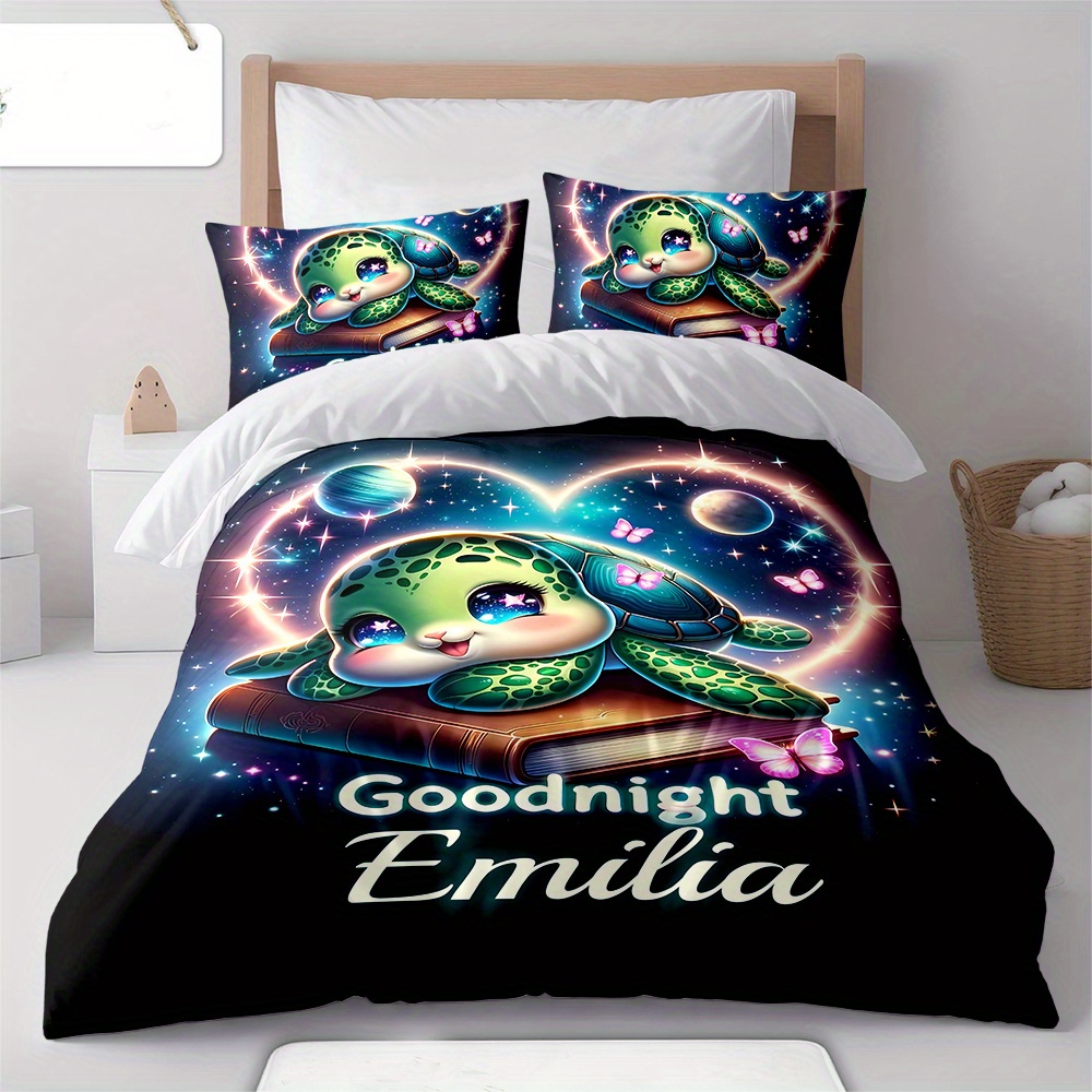 

3d Name Bedding For Bedroom Decor Bedclothes Halloween Christmas Gifts(1 * Duvet +2 * Pillowcase, )