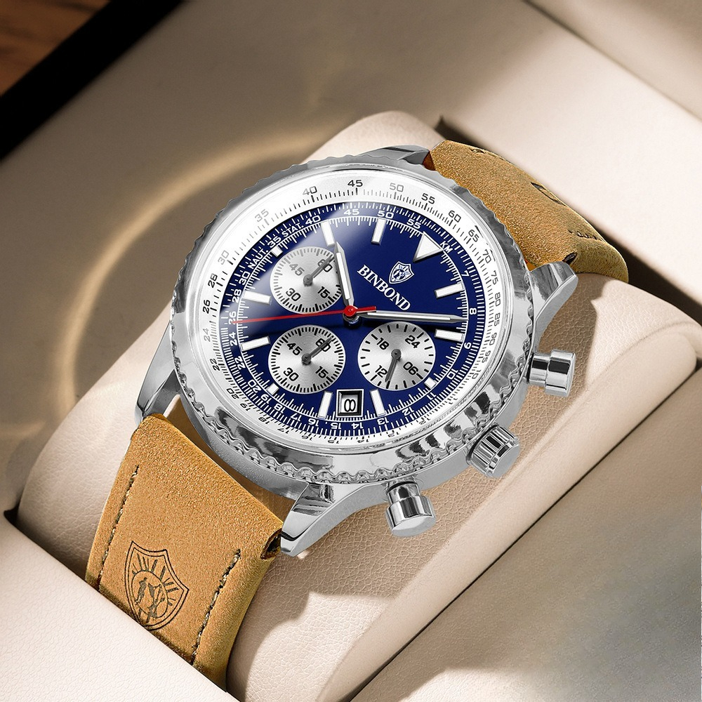 Image of Fashionable Men's Watch, Classic Business Watch, Suitable For Business Meetings And Travel, New Year's Gift, Stylish To Wear, Suitable For Gatherings, Dates, Gifts, Christmas Gifts, Without Battery