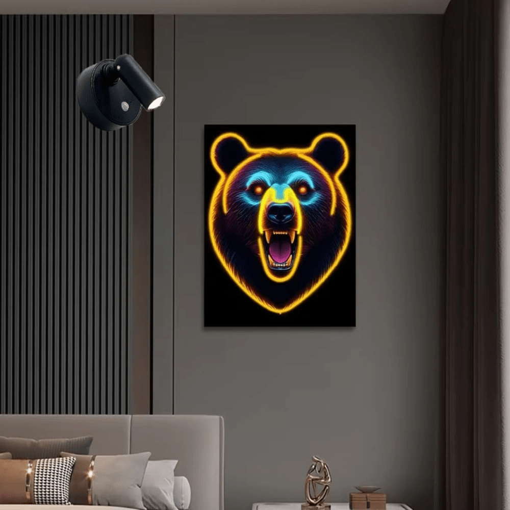 TEMU Applique Murale Magnétique Fil LED Minimaliste Moderne, 8 Modes de Changement de Couleur + 1 Mode de Changement de Couleur , Projecteur Mural