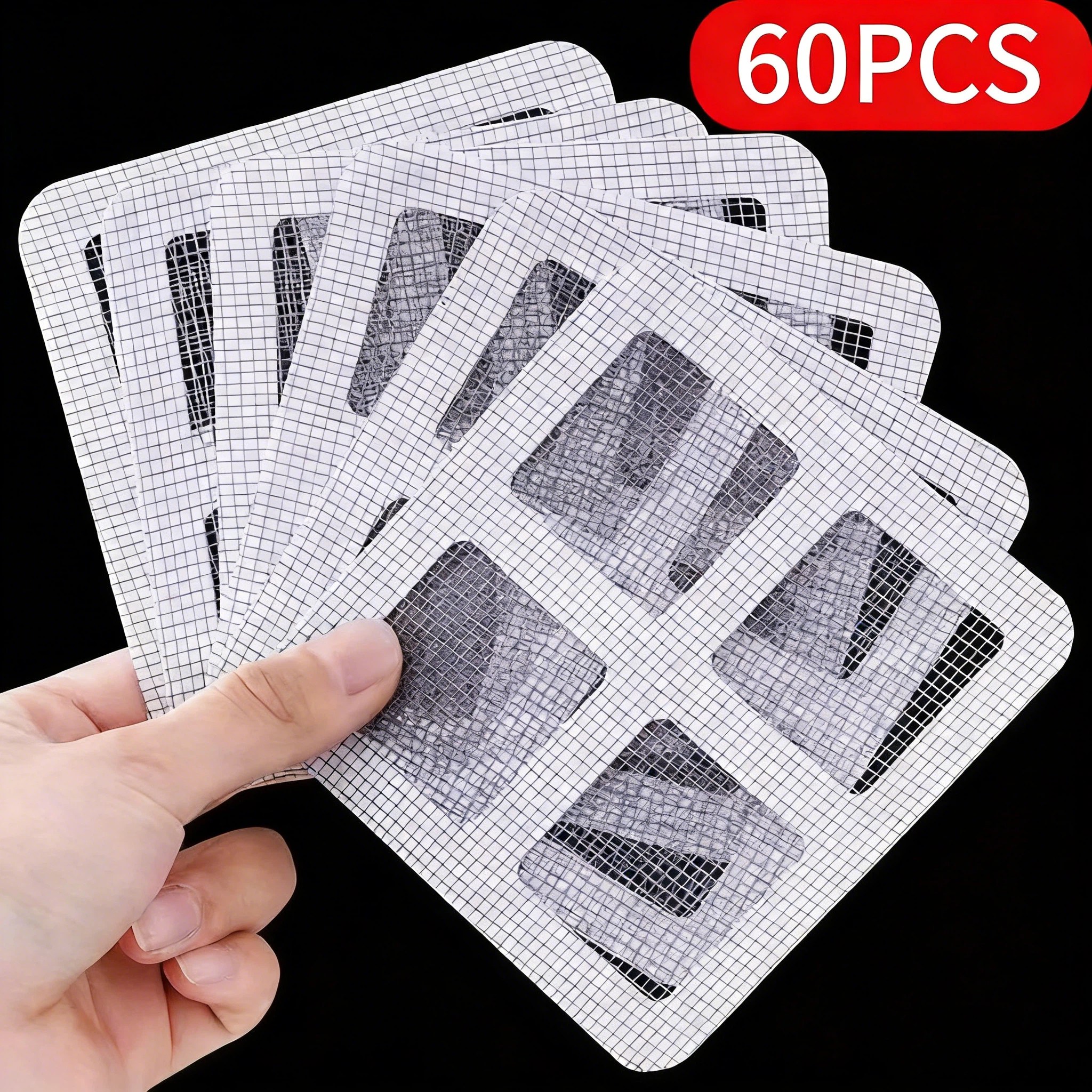 Image of 60pcs Of Disposable Bathroom Drain Hair Filters, Anti-clogging Floor Drain Outlets, Suitable Bathrooms And Kitchens