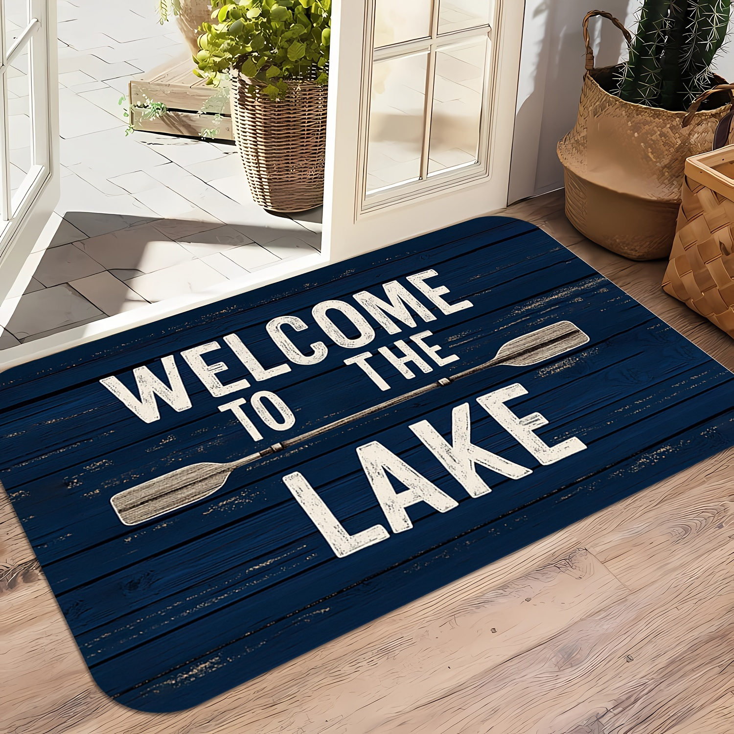 TEMU 1pc Door Mat Patterned Doormat - Machine Washable, Made Of High-quality - Floor Mat Suitable For Decorating Bathrooms, Living Rooms, Bedrooms, Kitchens, Offices, And Vacation Homes.