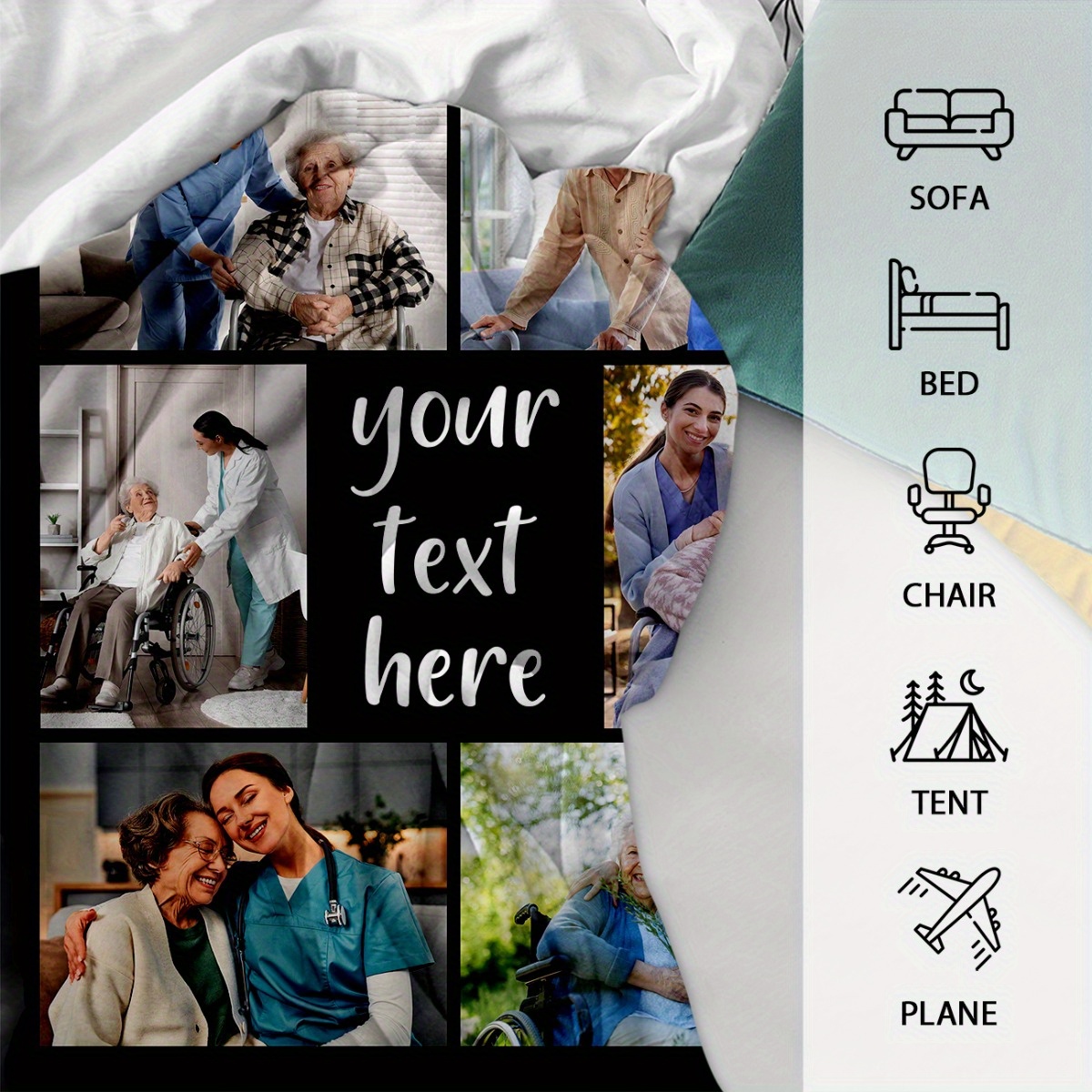 280Gsm Custom Blanket for Nurse Day