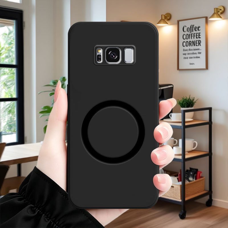 TEMU Phone Case - Business Magnetic Protective Case For S8 Plus / S8 Soft Tpu Shell For Galaxy S8  Anti-slip Shockproof Magnetic Ring Dust-proof