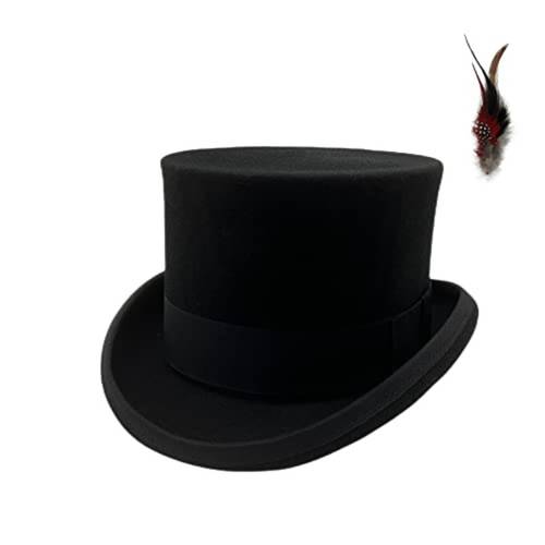 mens top hat satin lined topper hat tall christmas costume cap