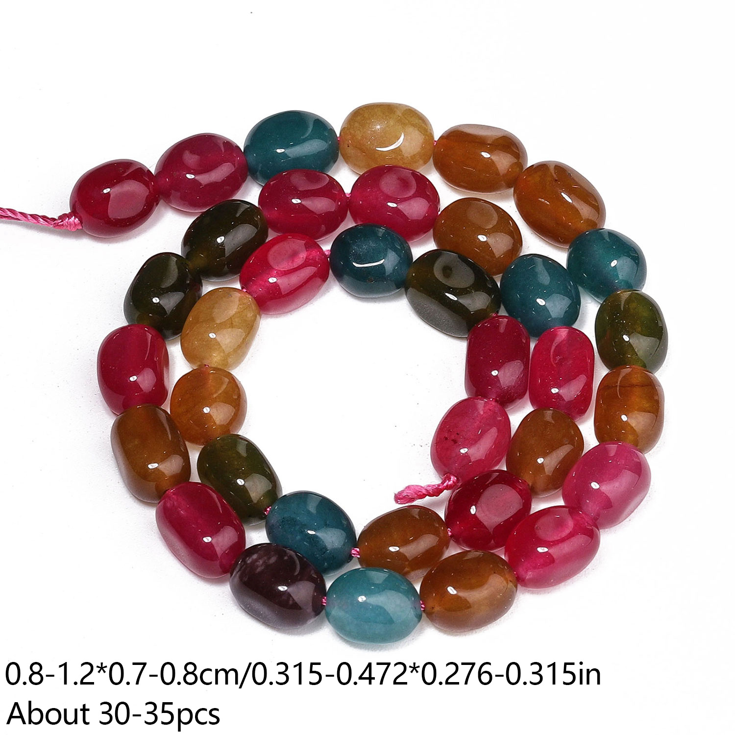 TEMU Perles d'espacement en de couleurs naturelles de 8-12 mm, adaptées à la fabrication de bijoux DIY, bracelets, , boucles d'oreilles, pendentifs,