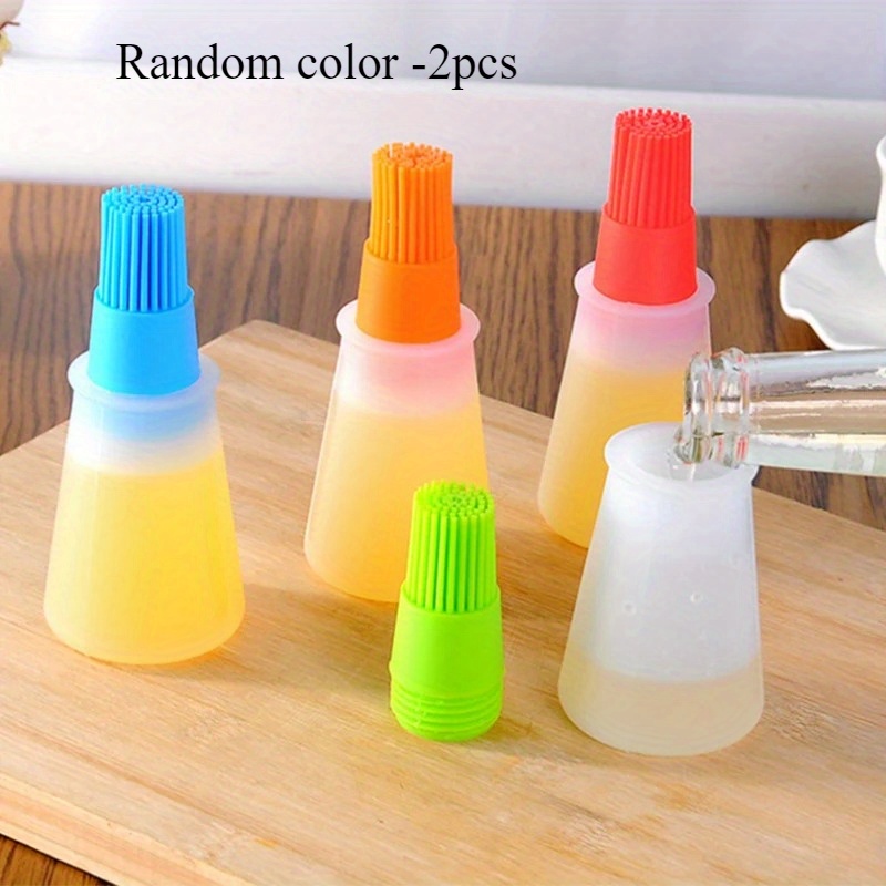 E-shop Set mit 2 Silikonpinseln für die Küche, ideal zum Backen, Auftragen von Öl, Butter oder Gebäck auf Kuchen und Brot