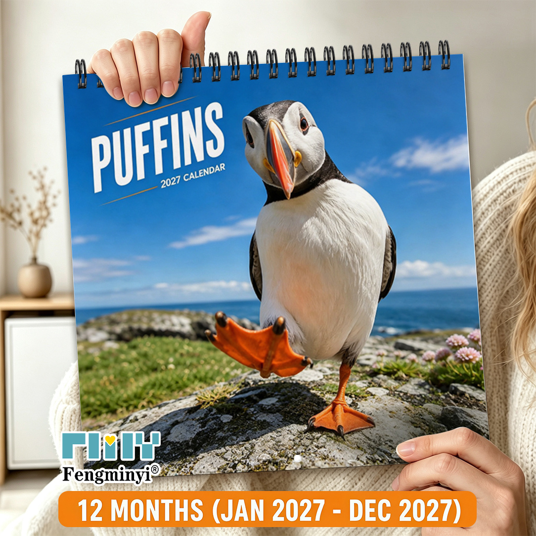 TEMU Wall Calendars, 1pc, 2027 Wall Calendar And Monthly Planner - Spiral-bound Monthly Planner, Suitable For Home And Office Decor, 12-month -themed