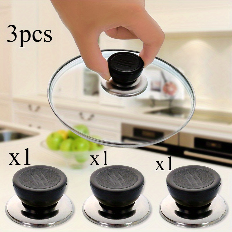 Lot De 2 Poignées De Rechange Universelles Pour Couvercle De Casserole - Bakélite Noire