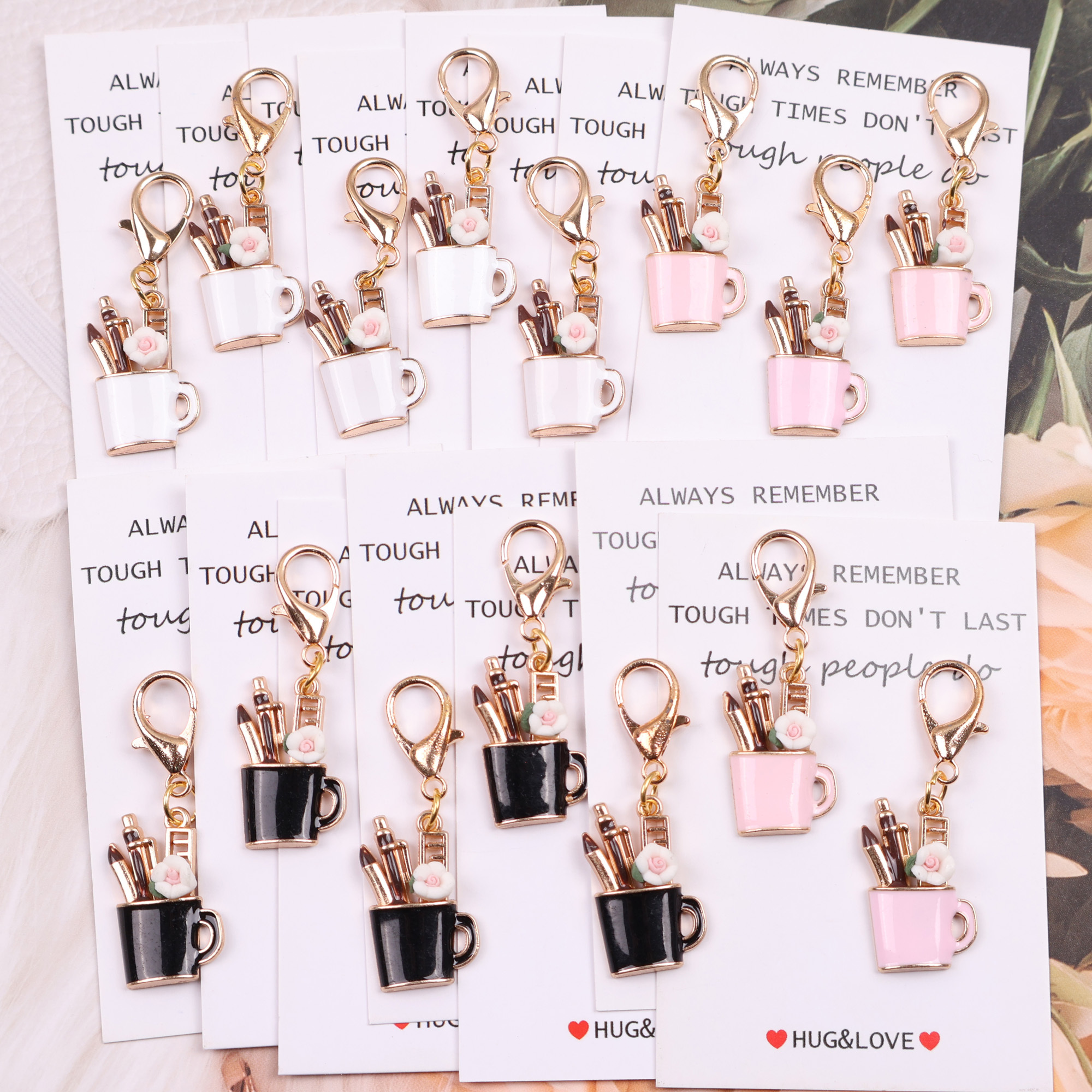 TEMU Gift For Her/him 3pcs 5pcs 15pcs Inspirational Pocket Hug Cards, Encouraging Pocket Tokens. With Fun Style Pen Holder Keychain, Wallet Pendant,
