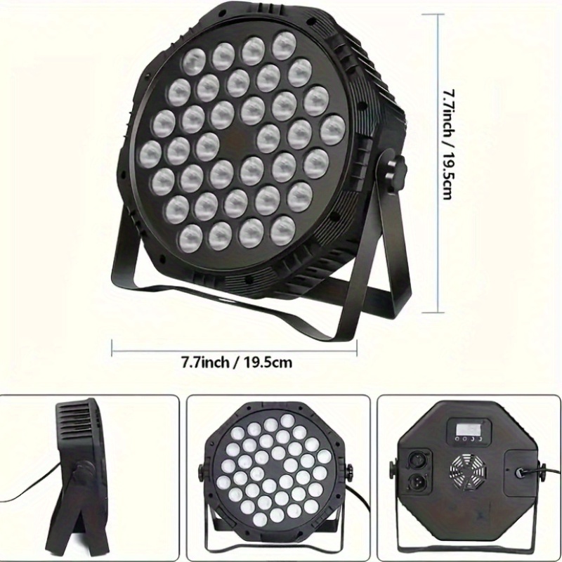 TEMU 1pc Color Change Par Light For Stage, Par Light For Stage, Rgb Led Par Light Party Lights, Led Stage Lights, Voice Controlled Color Change Par