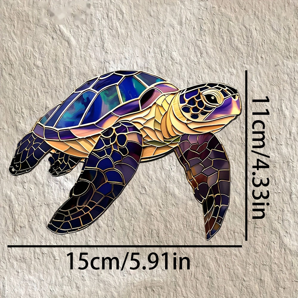 TEMU 2d Flat, 1pc 2d Flat Sea Turtle Acrylic Wall Art, Unique Nautical Style Wall Hanging, Seaside Villa Poolside Wall Decor, Rustic Decoration For