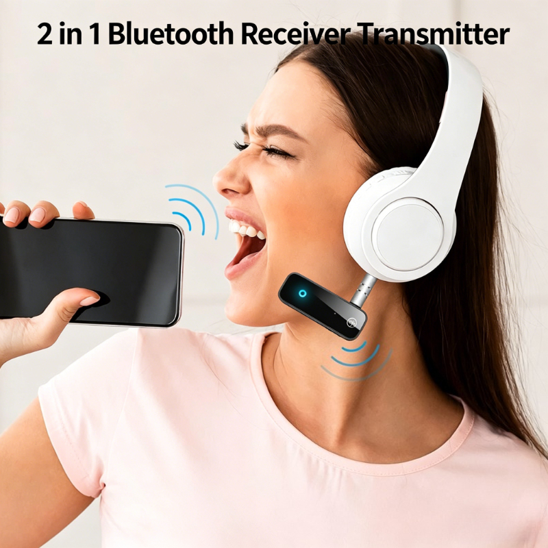 Image of Upgraded Wireless 5.4 Car Adapter, 2-in-1 Wireless Receiver Transmitter, 3.5mm Jack, Switching, Transmission, Plug And Play, Suitable For Cars, Tv, Speakers, Stereo Systems, And Headphones