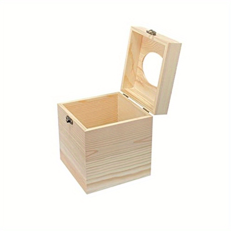 2 pack unfinished wooden tissue box cover for crafts oval opening   wood tissue holder for home decor 5 1x5 1x6in Product details 2