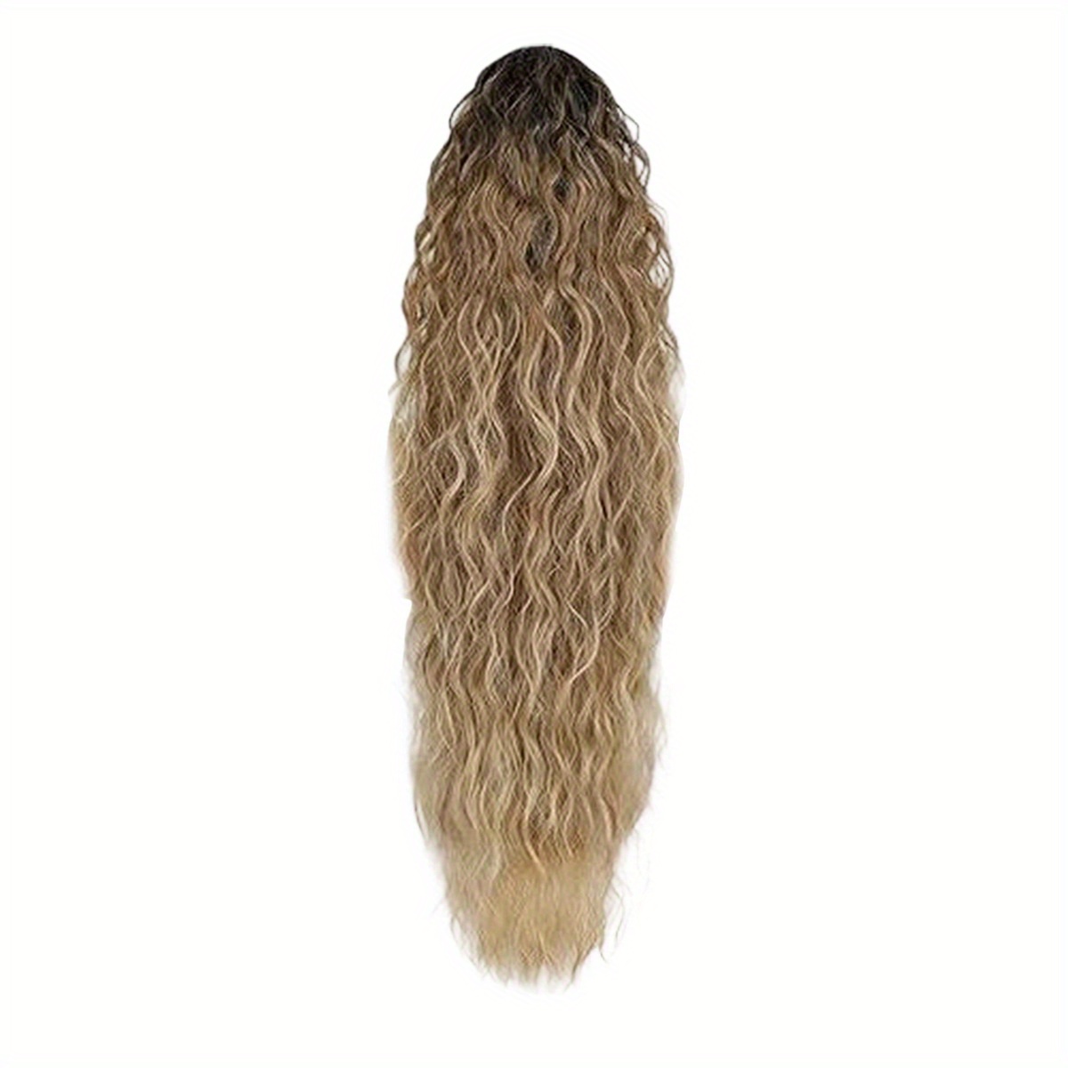 clip-in long wavy ponytail hair extensions for women - natural looking curly pony tail with volume & length,  -on hairpiece wig for parties, weddings, everyday use (no damage,  ) details 0