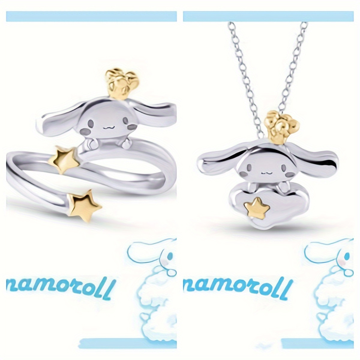 

Sanrio Cinnamoroll Jewelry Set - Steel Necklace, & - For Parties & Vacations - Women's Fashion Accessories