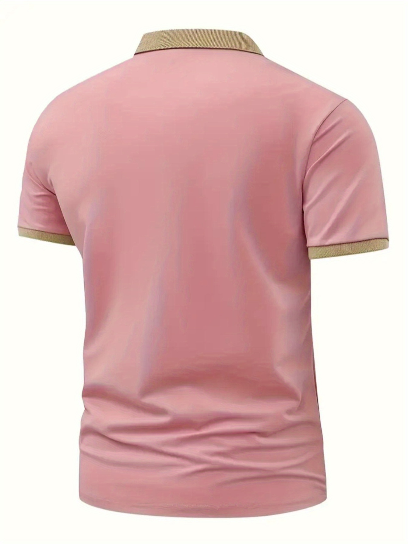 FF4518 Classic BQSS Print Men'S Golf Collar Polo Shirt | Durable, Elastic, Breathable, Short Sleeve, Suitable for All Seasons, Outdoor Leisure, Comfortable