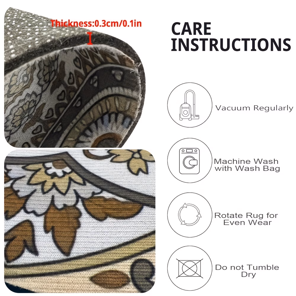 a stylish piece with a fun this than ugly printed felt mat is suitable for the bathroom bedroom living room and entrance it features an optimistic non slip base and is washable Product details 2
