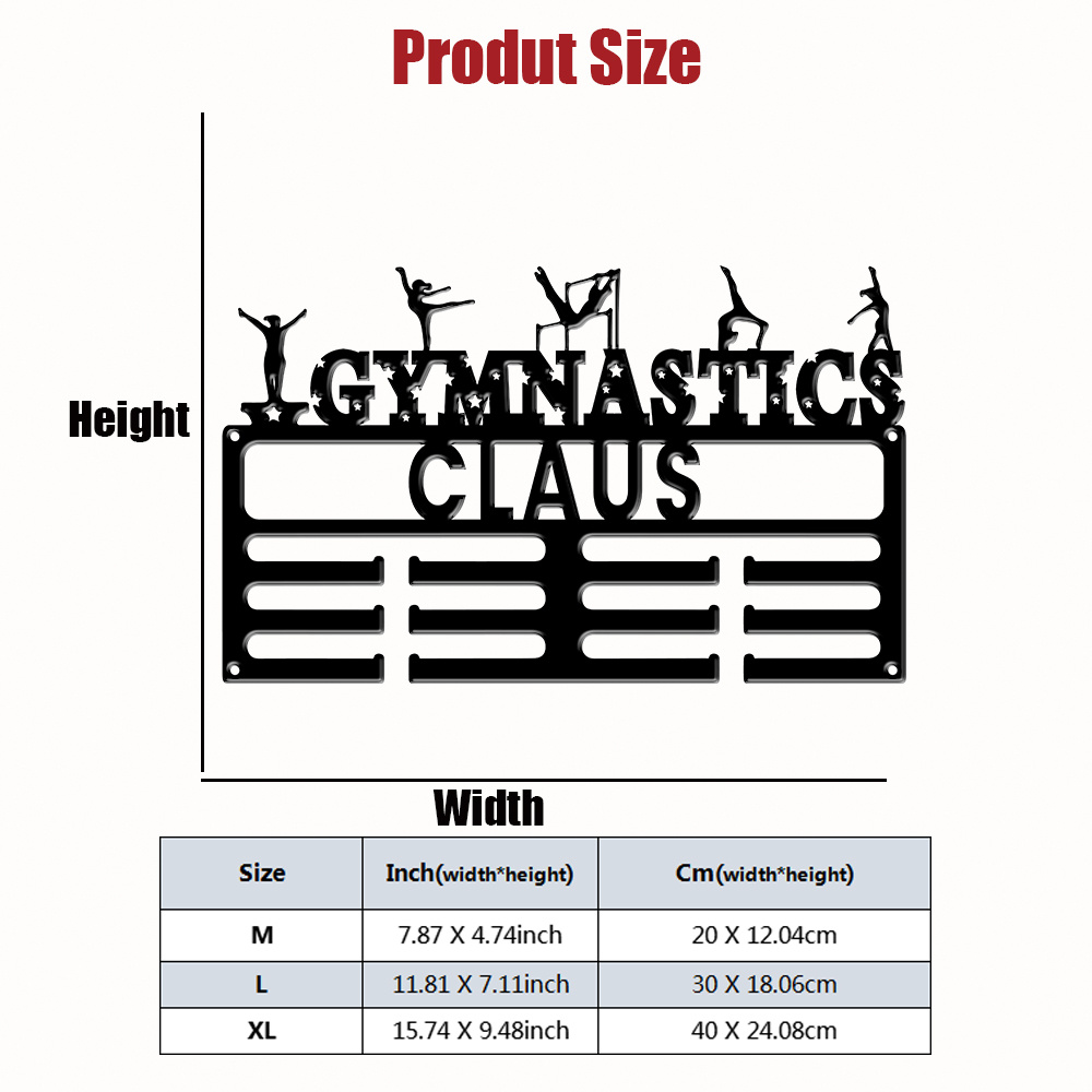 TEMU 1pc Gymnastics Theme In Style Custom Medal Hanger, Wall Art, Property Sign, As Valentines Gift New Year Gift Gift, For Home Office Decor, Party