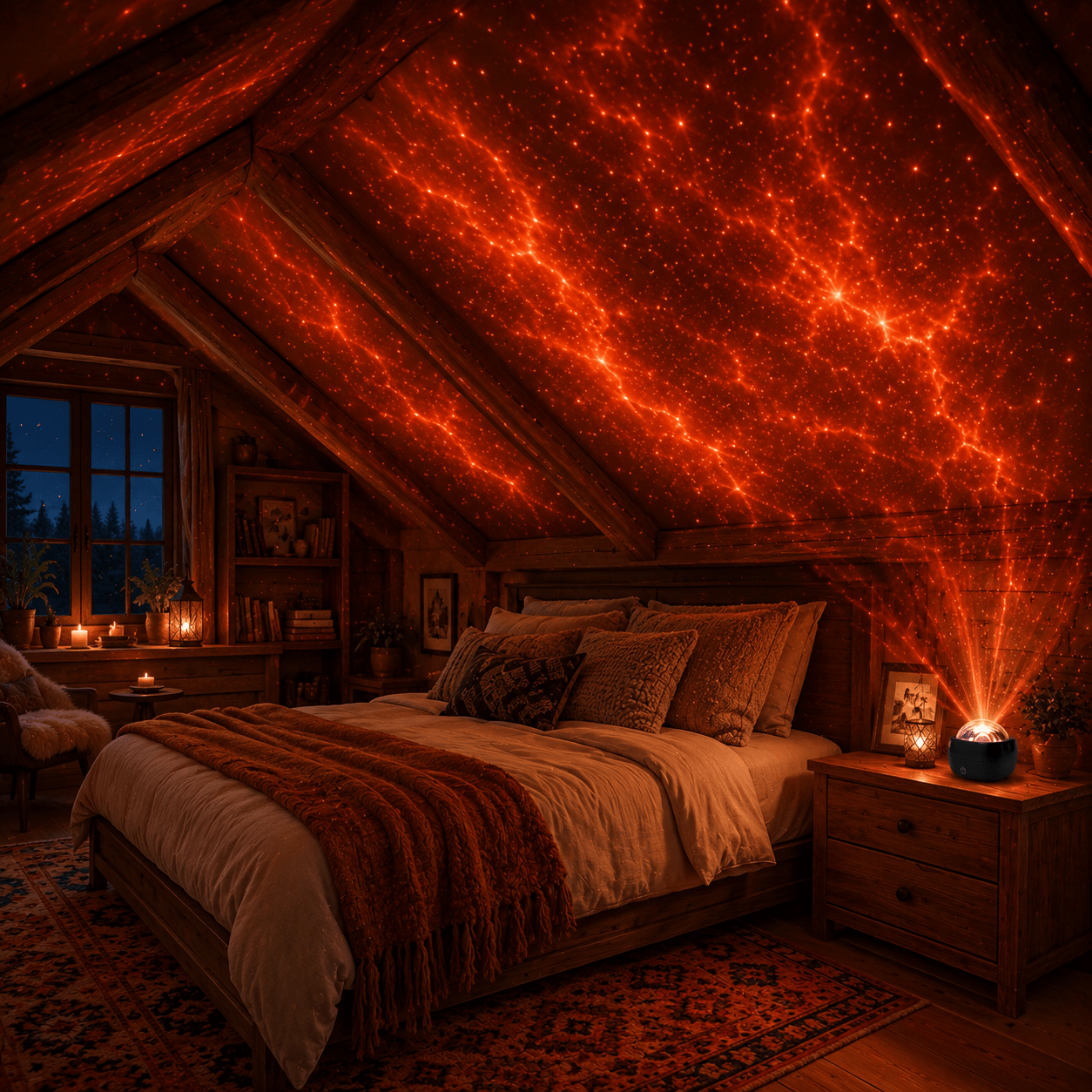 2pcs Aurora Galaxy Projector Light with Water Ripple Effect