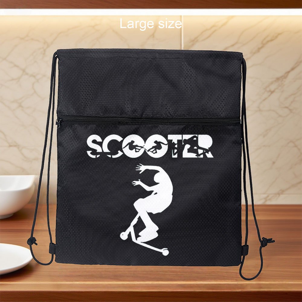 TEMU 1pc Fashion Skating Printed Drawstring Gym Bag Unisex Backpack Perfect For Daily Commuting Camping Football Basketball And Other Outdoor
