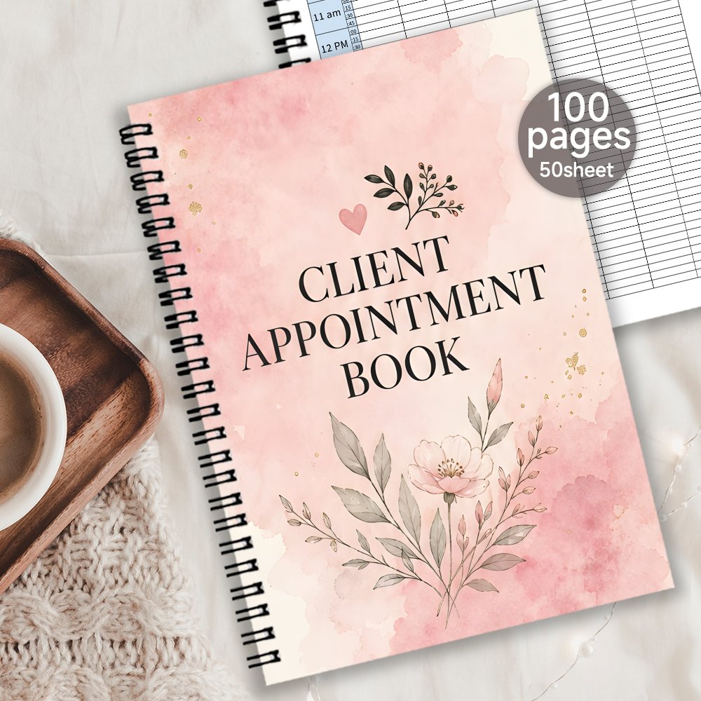 TEMU 1pc Cahier d'horaires , Organisateur de , Cahier de gestion du temps hebdomadaire avec de pour salon de beauté, et prestataire de services de