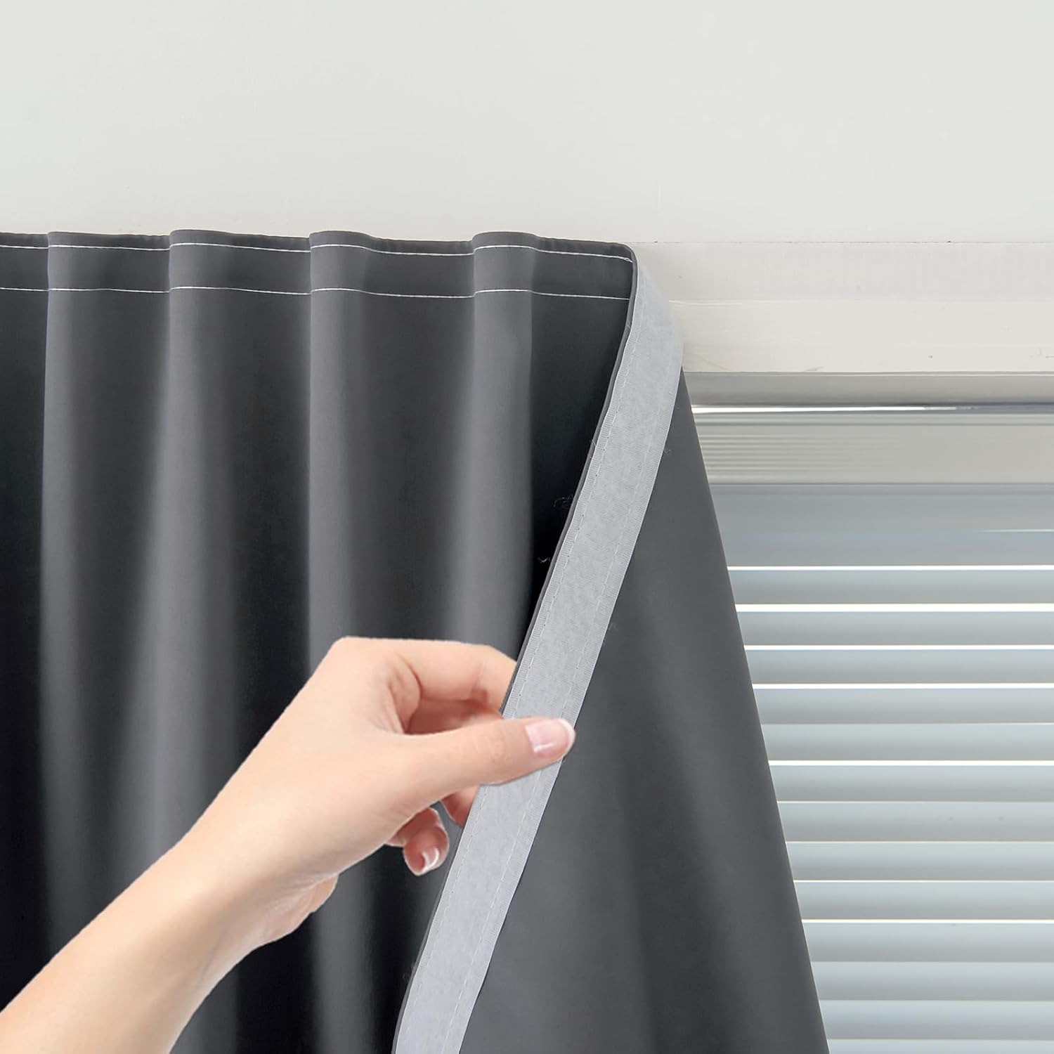 Temu – TEMU Magic Tape Stick On Curtains Window Shades Pull Down Blackout Window Cover Blackout Curtains For Bedroom No Drillng Self Adhesive Curtains No