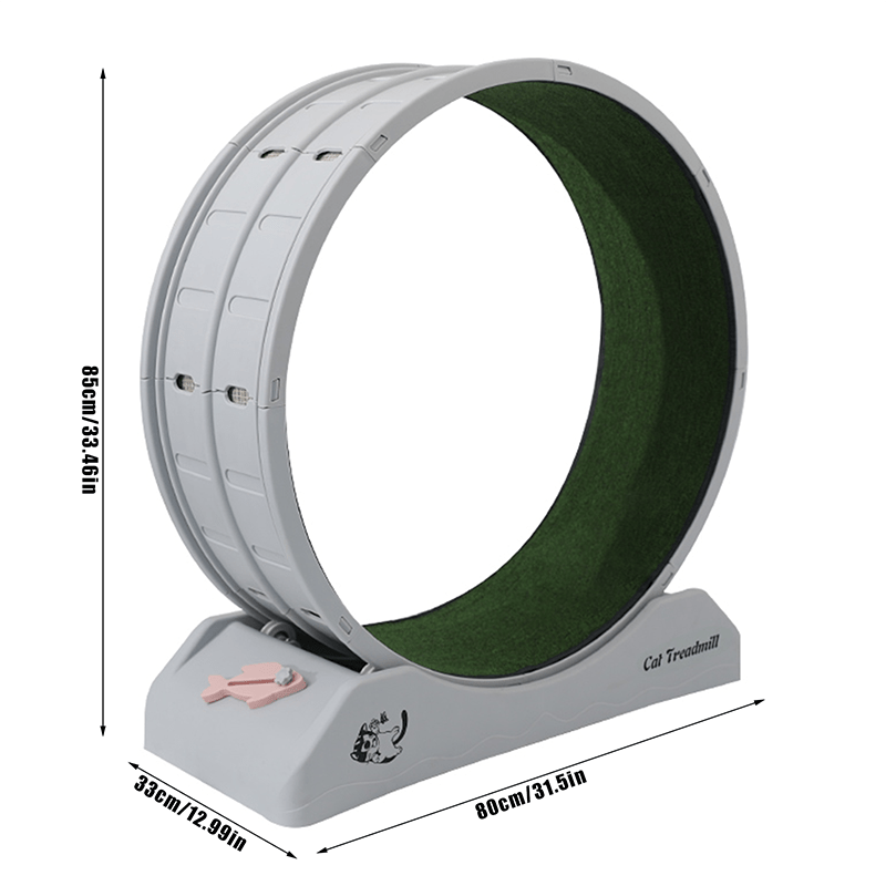 TEMU 1pc Indoor Assembly Cat Roller Treadmill, Cat Treadmill Wheel, Plastic Treadmill For Pet Cats, Easy To Assemble And Clean