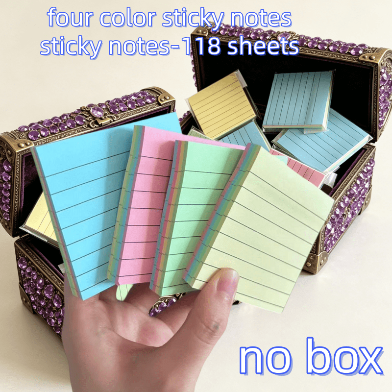 TEMU 118 quadratische Haftnotizen für die Organisation zu Hause, Notizen, Lernutensilien, Schreibtischzubehör, farbige Haftnotizen, strapazierfähiges