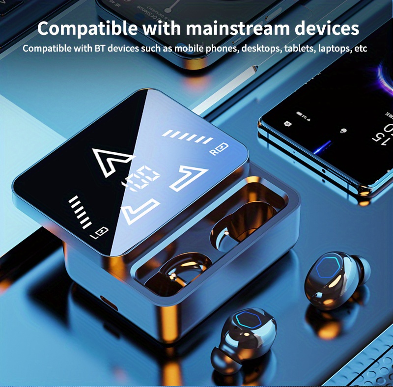 144 Languages Wireless Translation Earbuds, 36-Hour Battery Life, Instant Translation Headphones for Travel, Business & Work with Noise-Canceling Microphone and LED Display, Stereo Sound, Perfect Christmas Gift For Couples