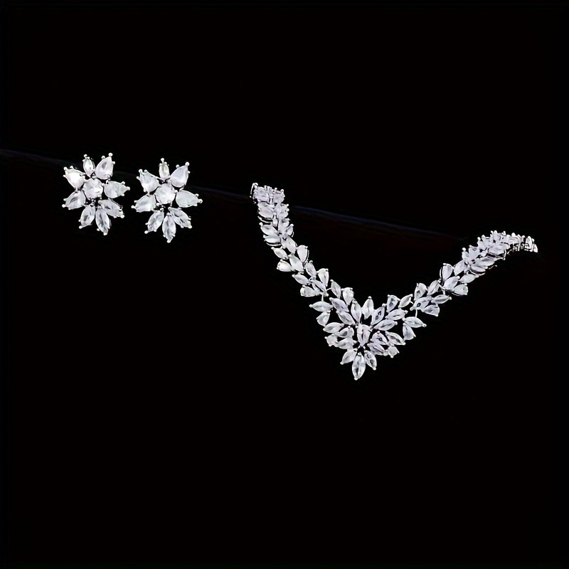 925 sterling silver moissanite necklace earrings luxurious vintage boho style ideal gift for girlfriend mothers day birthday wedding gift box included daily wear jewelry vintage boho style durable jewelry Product details 3